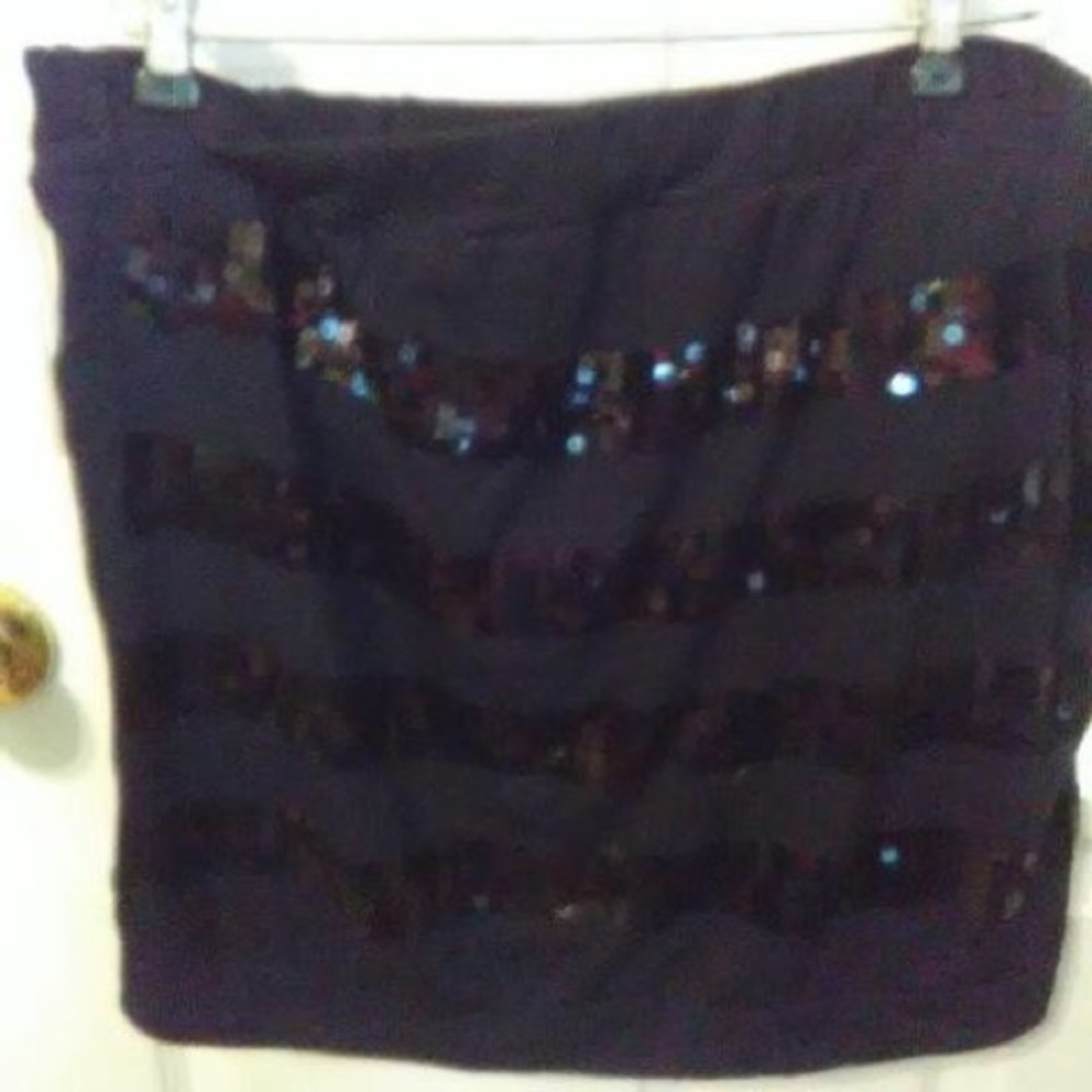 Black mini skirt